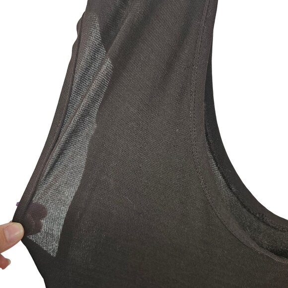 Casual Office Workwear Party Evening Dark Brown Dress Relaxed Fit Donna Karan S - Picture 7 of 15